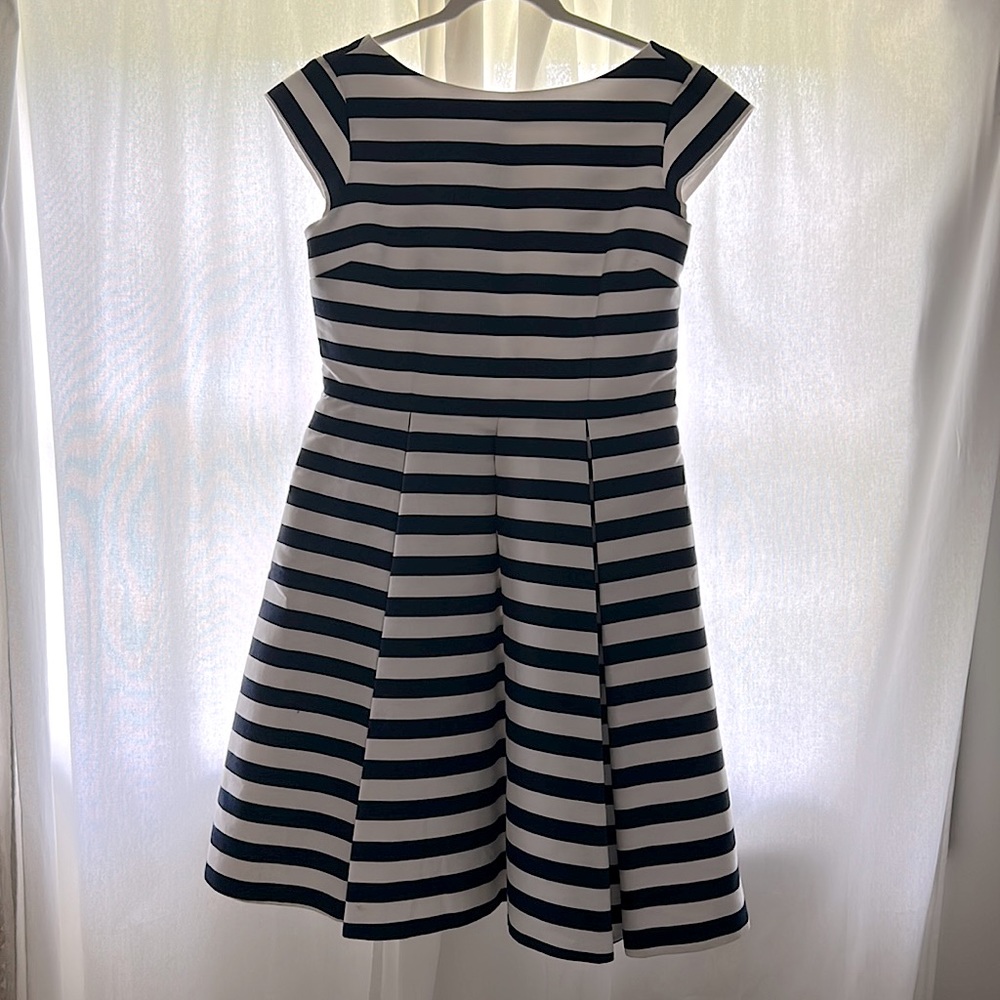 NWOT Size 14 Kate Spade Mariella.Striped Dress, Fit and Flare in Navy and White